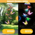 thumbnail image 2 of Fohil Color Changing Butterfly ABS Solar Wind Chimes, Waterproof LED Outdoor Decor, 2 of 8