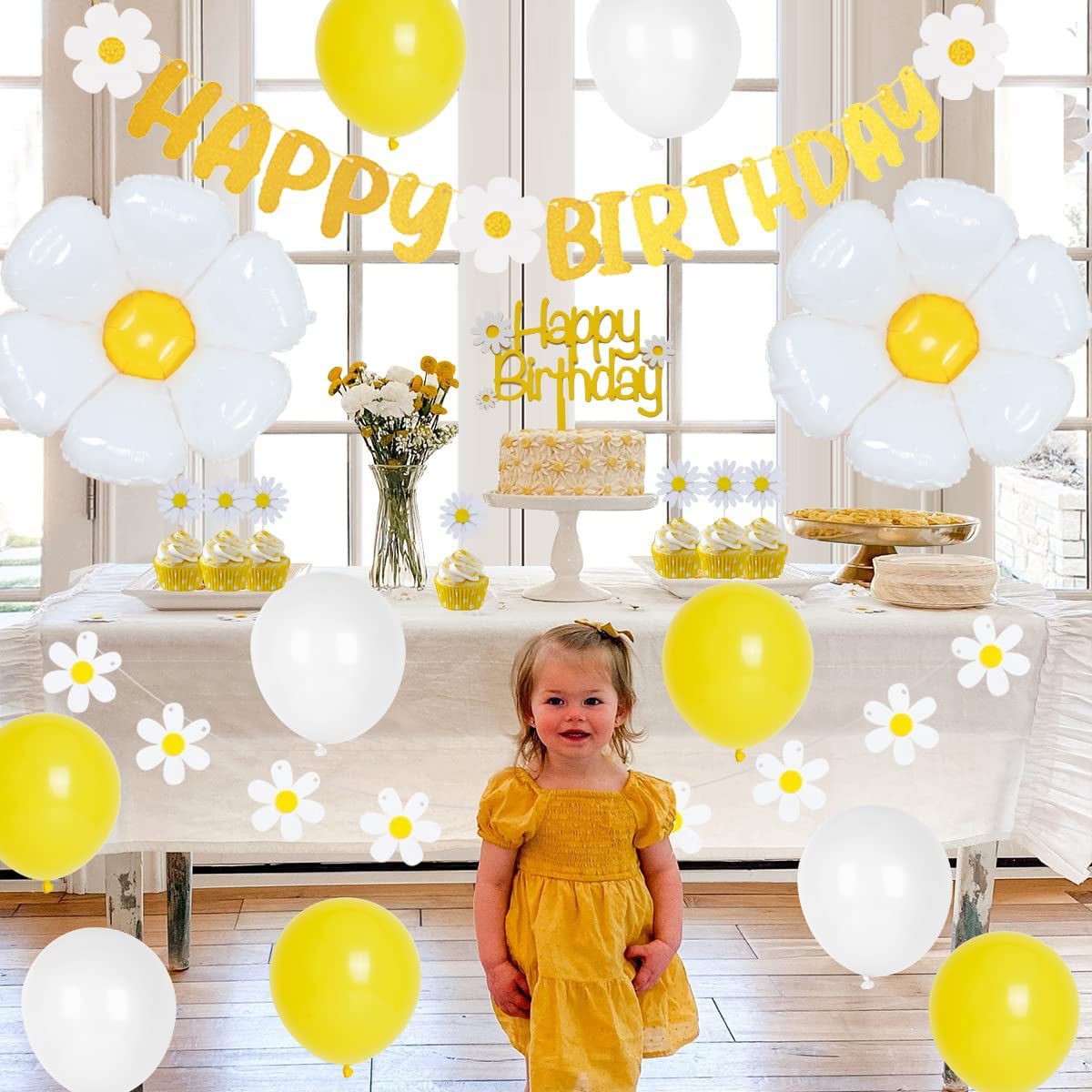 Yellow Daisy Party Decorations. Daisy Straws. Daisy Birthday. Groovy One  Birthday. Two Groovy Birthday. 70's Party Decor. Daisy Baby Shower