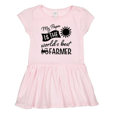 

Inktastic My Papa is the World s Best Farmer Tractor Design Gift Toddler Girl Dress