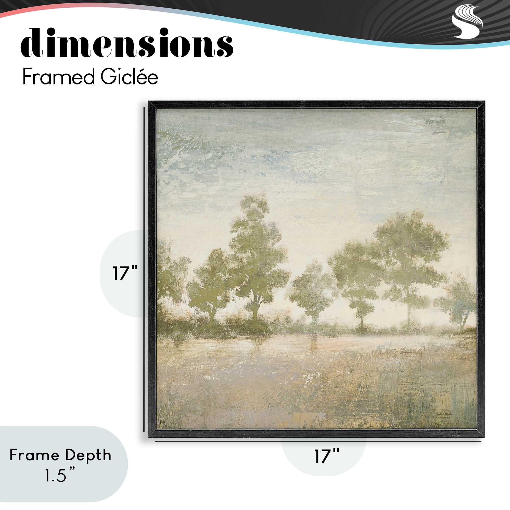 Stupell Industries Forest Light Landscape Black Framed Giclee Art, design by Michael Marcon