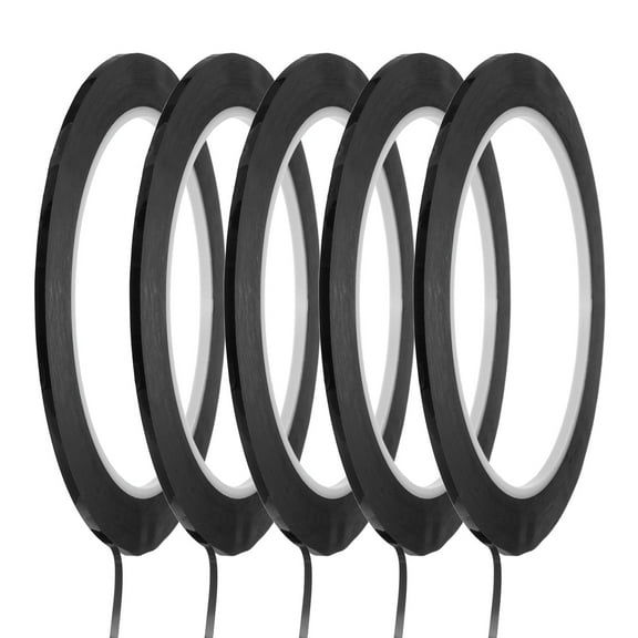 Uxcell 5Pcs Whiteboard Tape Graphic Tape 5/64" x 72 Yards Chart Line Tape Black