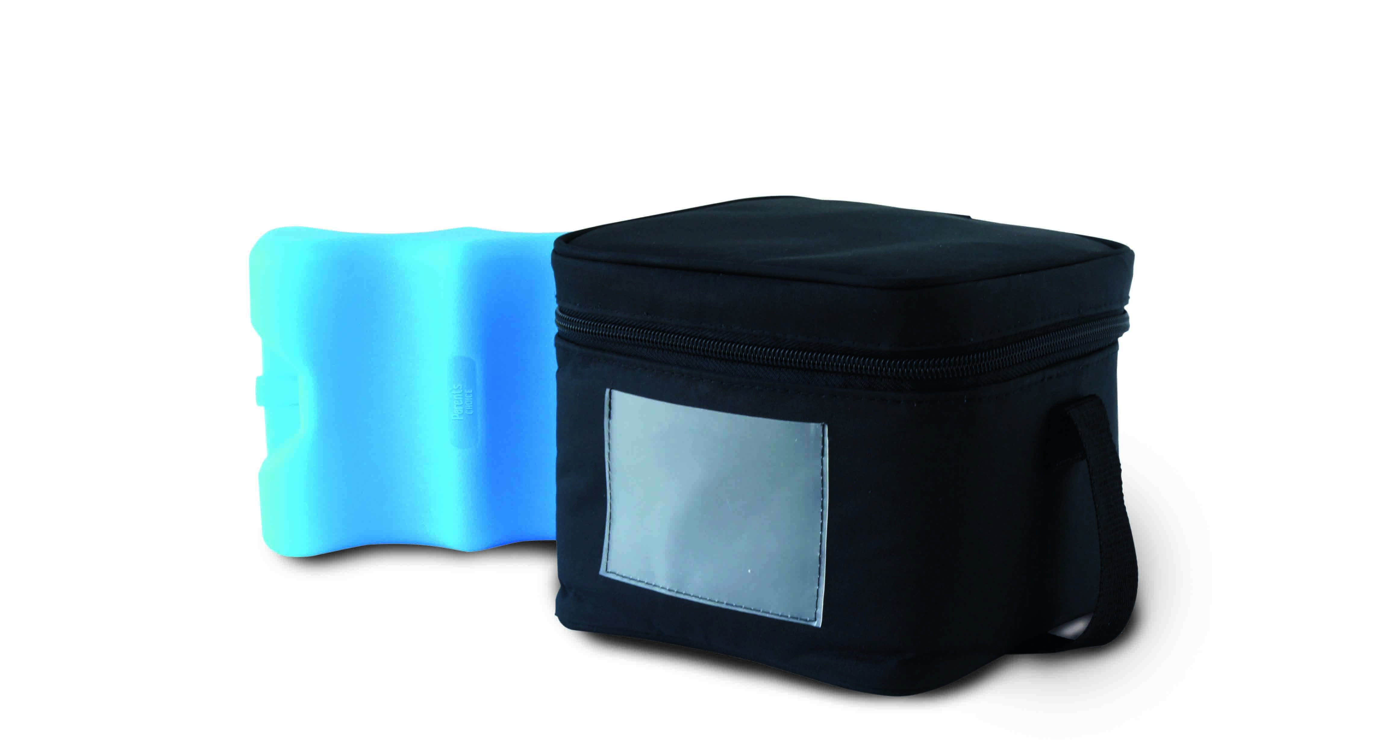 Zohzo Breastmilk Cooler Bag with Ice Pack - Insulated Breast Milk Cooler  with Accompanying Wet/Dry Bag (Black)