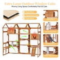 thumbnail image 5 of AUU Large Wooden Outdoor Catio with 2 Plant Stands, Multi-Level Cat Playpen, Weather-Resistant Roof, Resting Box, Climbing Ramps & Wire Mesh for Backyard Patio, 5 of 15