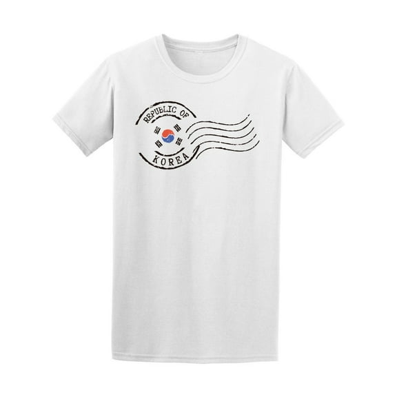 Republic Of Korea Stamp Logo T-Shirt Men -Image by Shutterstock, Male 3X-Large