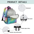 thumbnail image 4 of Rainbow Tie Dye Swirl Pattern Backpack for School,Cute School Bag,Schoolbag with Adjustable Shoulder Straps & Padded Back,15.25"x11.5"x5.25", 4 of 5
