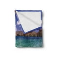 thumbnail image 2 of Lake Theme Soft Flannel Fleece Throw Blanket, Mohave Beach in the Desert of the Southwestern United States Daytime Pattern, Cozy Plush for Indoor and Outdoor Use, 50" x 60", Multicolor, by Ambesonne, 2 of 5