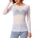 thumbnail image 3 of Pntutb - Blusa de malla para mujer, manga larga, transparente, sin costuras Pntutb Pntutb-2988, 3 of 5