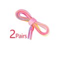 thumbnail image 3 of INSPIRE CHIC 2 Pairs Flat Colorful Fashion Shoelaces for Shoes Boots Sneakers rainbowsss Pink 100cm/39.4", 3 of 6
