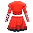 thumbnail image 2 of Kids Rise Red Costume Girls Zipper Jacket Long Sleeve Princess Dress Birthday Halloween Dress up Outfit, 2 of 6