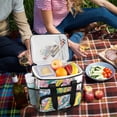 thumbnail image 5 of FORMRS Insulated Cooler Bag 24 Cans Capacity Soft Leakproof Lunch Box with Side Pockets, Green Mountains, 5 of 7