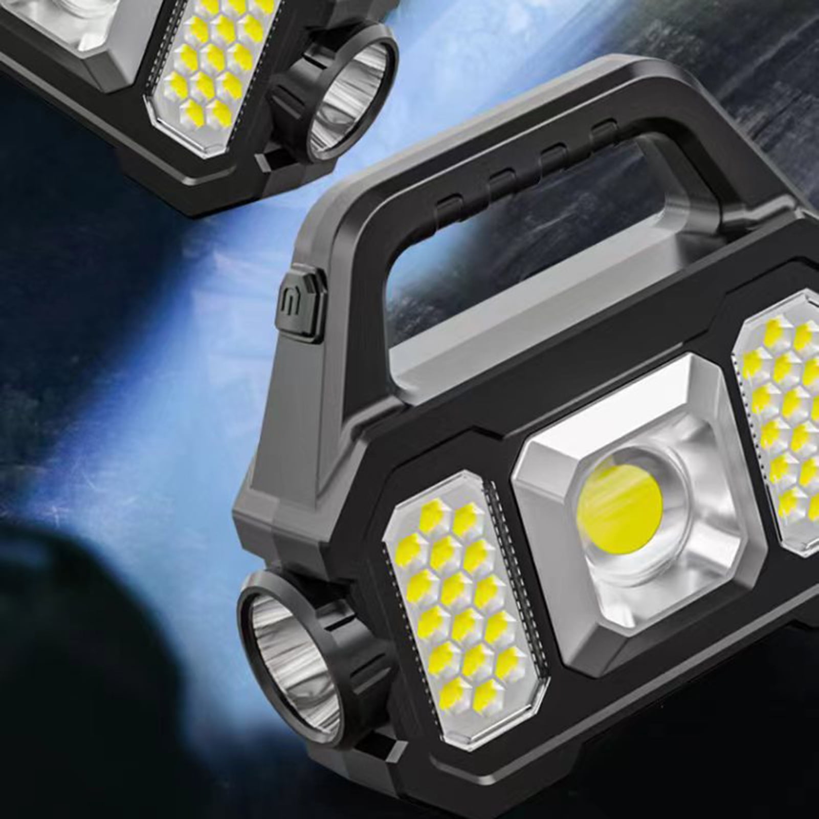 Flashlight Multiple LED Flashlight ABS Gears Handheld Lighting Rechargeable 6 Modes Energy-saving