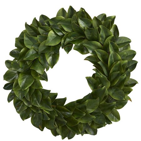 Nearly Natural 30in. Magnolia Artificial Wreath