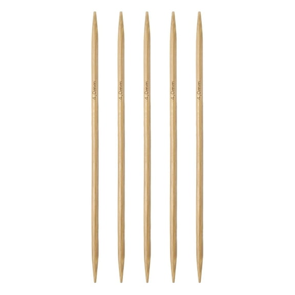 Bamboo Knitting Needles Double Pointed Size 4.0mm Carbonized20cm Straight for Handmade Creative DIY Knitting Craft Yarn Projects 5Pcs