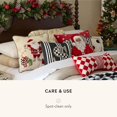 thumbnail image 5 of Throw Pillow, Decorative Cotton Pillow for Christmas Decor, 18x18, Santa with Tree Lights, 5 of 6