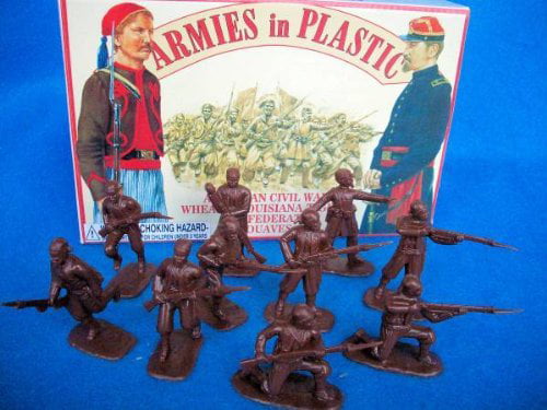 Plastic soldiers American Civil War South and North Height 4-5.8cm 6pcs 