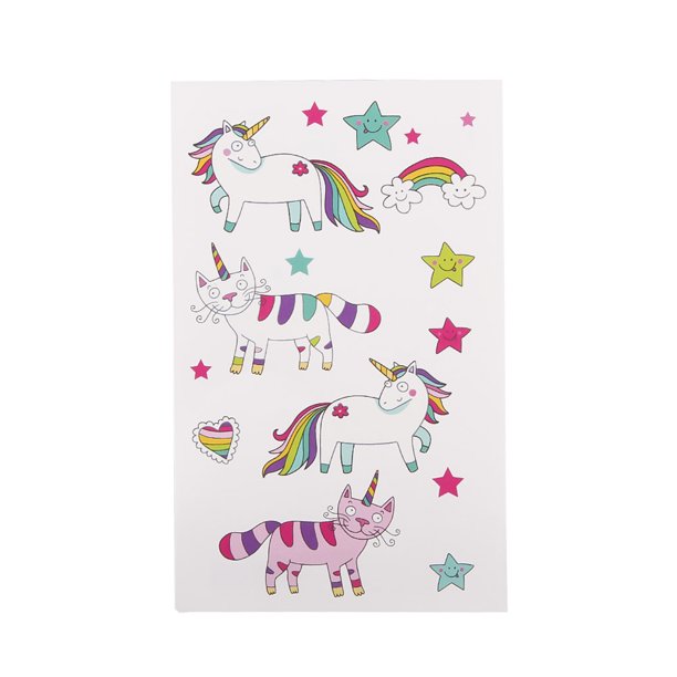 Jsqnanchi 12 Style Waterproof Temporary Fake Tattoo Stickers Unicorn Horse Cartoon Design Kids Body Art Make Up Tools 4 Pcs Walmart Com Walmart Com