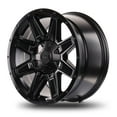 thumbnail image 5 of 18x9 Mudder Trucker MT404 Deviant Black 6x135 6x139.7 6x5.5 ET12 Wheel Rim, 5 of 7