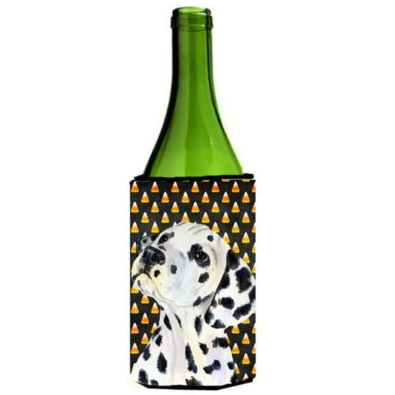 Dalmatian Candy Corn Halloween Portrait Wine bottle sleeve Hugger - 24 Oz.