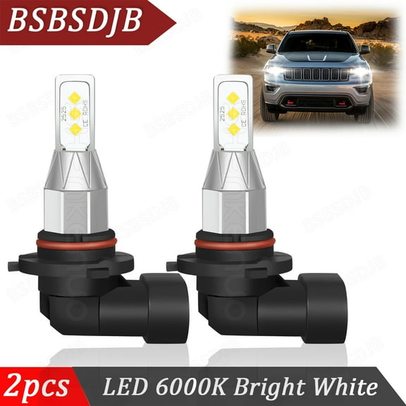 For Jeep Grand Cherokee 1999-2010 9145 9005 LED Fog Light Bulbs 6000K White