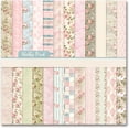 thumbnail image 1 of Spring Floral 12x12 Inch Scrapbook Paper – 24 Double-Sided Vintage Pink Botanical Designs, Acid-Free 160g Cardstock for DIY Crafts, Card Making, Photo Albums, Gift Wrapping, Junk Journals, 1 of 8
