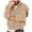 Khaki, variant on ameIAEA Fuzzy Fleece Jackets for Men Full Zip Up Hooded Coats Fall Winter Outerwear with Pockets