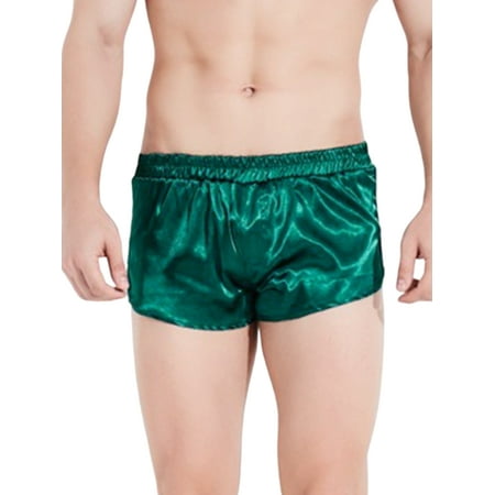

Nieur Men Satin Pajama Boxer Shorts Sleep Shorts Silk Satin Boxers Shorts Underwear Sleep Pajama Lounge Home Shorts