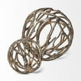 thumbnail image 3 of Mercana Cast Aluminum Decorative Tree Branch Orb In Rustic Gold 68413, 3 of 7