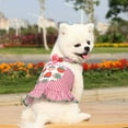 thumbnail image 6 of Lace Plaid Pattern Dog Dress Breathable Ruffles Summer Princess Dress, Ideal for Dogs, 6 of 8
