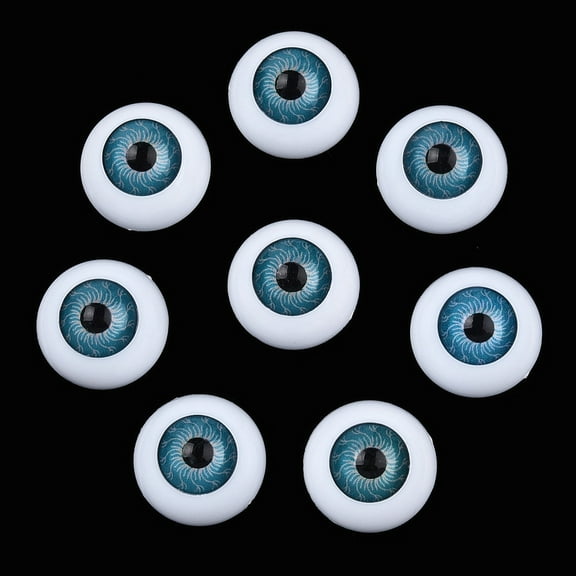 Craft Plastic Doll Eyes Stuffed Toy Eyes Sky Blue 20x10mm