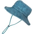 thumbnail image 1 of Sombreros de pesca Hombres Mujeres Sol Verano Anti UV Senderismo al aire libre Sombrero de cubo Gorra de playa plegable Unisex para Safari, Viajes, Jardinero (Azul), 1 of 5