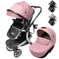 thumbnail image 1 of Carriola para Bebé Asiento Reversible Bambineto Acolchado Ruedas de Goma Plegable Cinturón de Seguridad - Rosa, 1 of 8