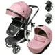 thumbnail image 1 of Carriola para Bebé Asiento Reversible Bambineto Acolchado Ruedas de Goma Plegable Cinturón de Seguridad - Rosa, 1 of 8