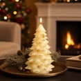 thumbnail image 6 of Christmas Tree Candle, LED Flameless Candle with Flickering Warm Light, Battery Operated Christmas Tree Shaped Candle Decor, Holiday Tabletop Ornament for Mantel Dining Room Home Party Decoration, 6 of 7
