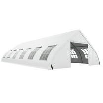 Spaco 20 x 40 FT Peach Shaped Party Tent Wedding Canopy with Zipper Doors-White, Gazebo for Patio Deck Garden and Beach