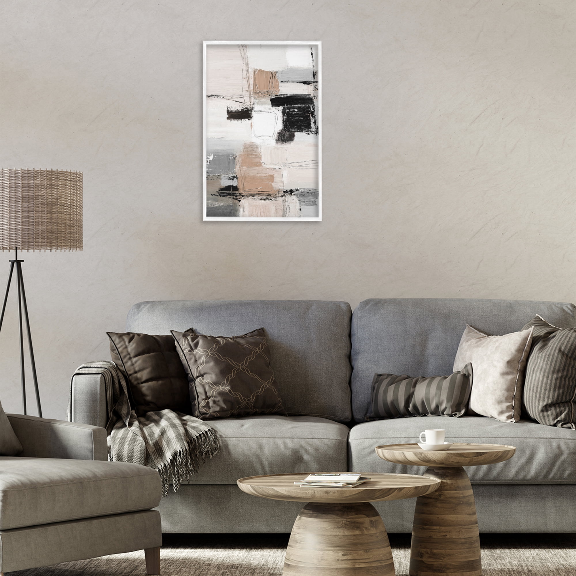 Stupell Industries Contemporary Neutral Variety White Framed Giclee Art, design by Lanie Loreth
