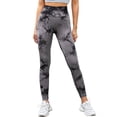 thumbnail image 1 of Women's Tie Dye High Waist Yoga Pants Smile Peach Butt Lift Sports Leggings Running Fitness Pants Werseon Modelo, 1 of 6