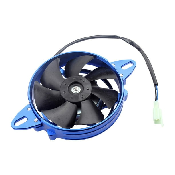 Ventilador de refrigeración eléctrico de aleación de aluminio para piezas de motocicleta, ventilador de refrigeración del radiador para Azul