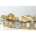 thumbnail image 2 of 3.65Ct CLUSTERS DIAMOND BRACELET G VS 14KT EXCELLENT CUTS & LINKS, 2 of 12