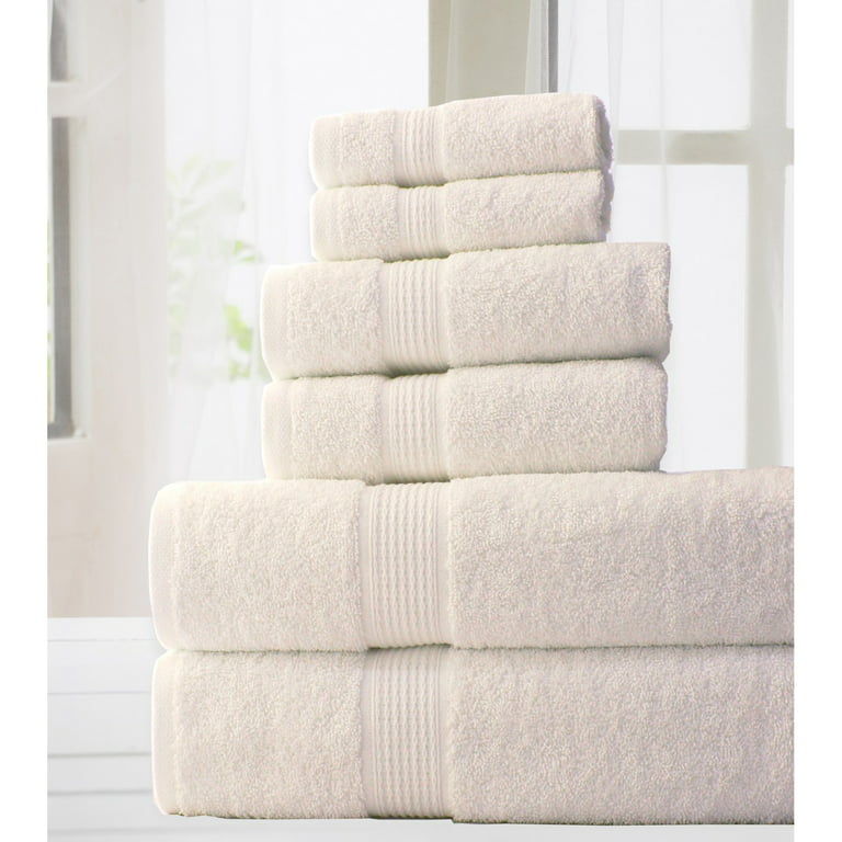  Welspun Basics Luxurious 100% Hygro Cotton 6 Piece Towel Set, Yellow, Quick Dry, Absorbent, Durable, Softer & Lofter Wash After Wash, Sustainable, 600 GSM
