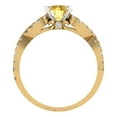 thumbnail image 4 of Clara Pucci 14K Yellow/White Gold 1.42ct Yellow Solitaire with Accents Ring, 4 of 8