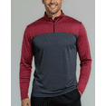 thumbnail image 3 of Real Essentials 3 Pack: Men's Dry-Fit Active Quarter Zip Long Sleeve Athletic Performance Pullover (Available In Big & Tall), 3 of 6