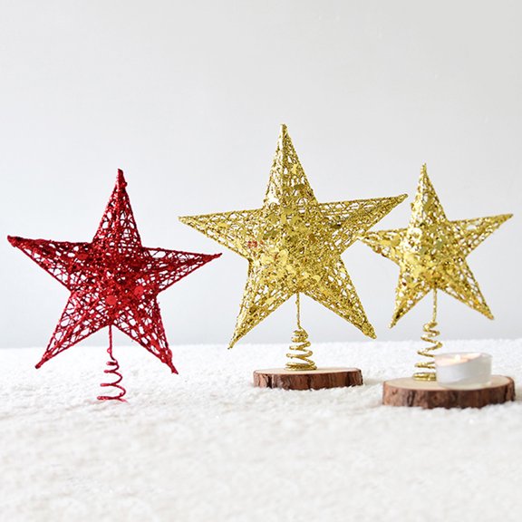 FUEENIRVA Iron Christmas Tree Star Decoration 1Set 5.9In