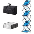 thumbnail image 1 of AceShow Brochure Display Stand - 6 Pockets Magazine Rack, Foldable Aluminum Brochure Magazine Catalog Literature Display Stand with Carrying Bag for Exhibition,Trade Show,Office,Retail Store,Home, 1 of 8