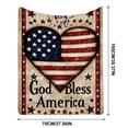 thumbnail image 3 of Nkmbld 4th of July Patriotic Blanket, Memorial Day Soft Cozy Flannel Blanket, Patriotic Lightweight Cozy Fleece Blanket for Couch Sofa Bed Decor, 3 of 8