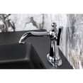 thumbnail image 4 of Kingston Brass KSD3541TKL Hallerbos One-Handle 1-Hole Bathroom Faucet with Deck Plate and Push Pop-Up Drain in Polished Chrome, 4 of 7