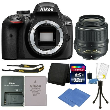Nikon D3400 24MP Digital SLR Camera + 18-55mm VR  Lens + Great Value