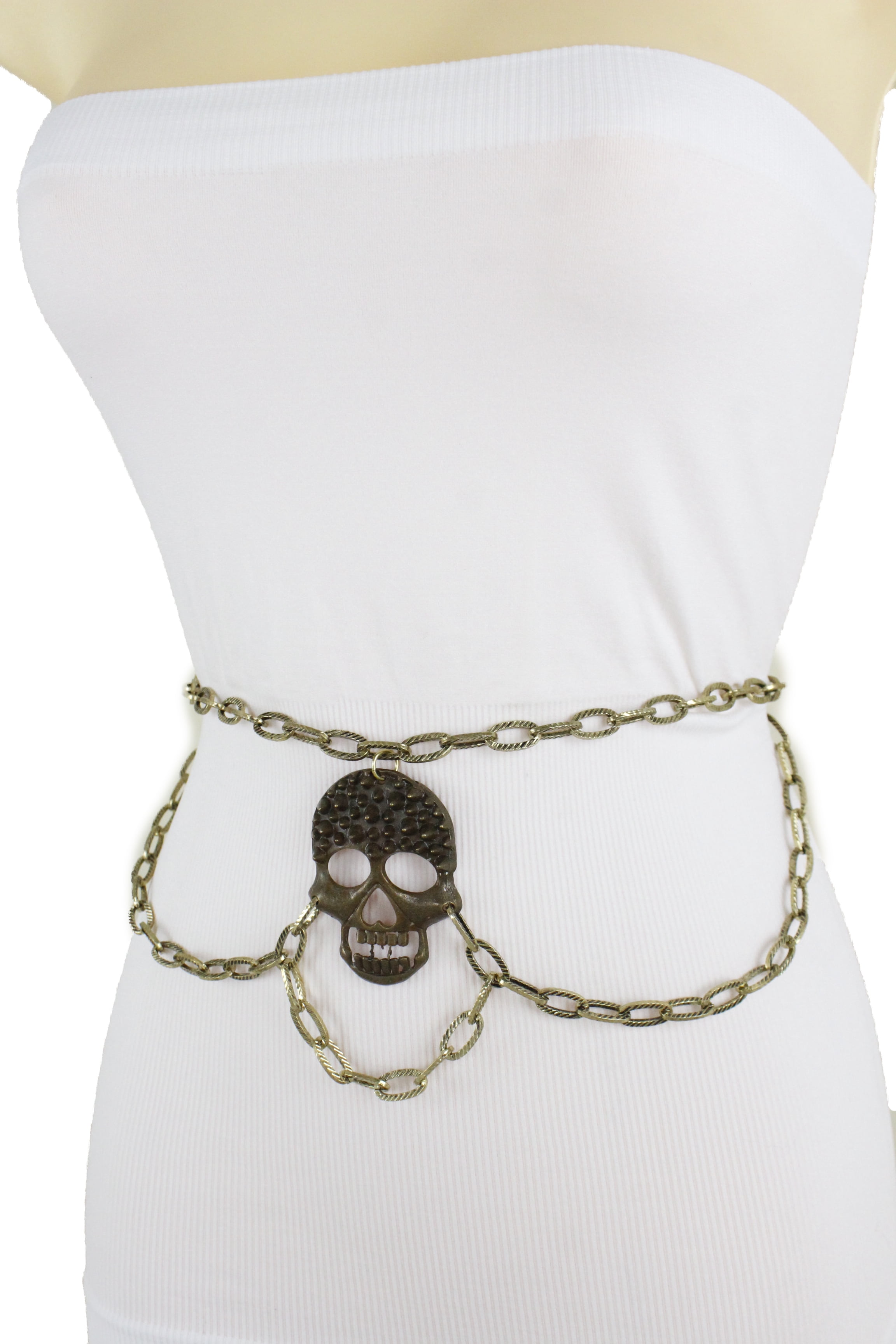 skull chain belt