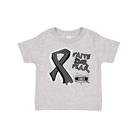 

Inktastic Ribbon Faith over Fear Melanoma & Skin Cancer Awareness Gift Toddler Boy or Toddler Girl T-Shirt