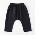 thumbnail image 2 of mgoYE Toddler Kids Baby Boy Girl Cotton Linen Elastic Basic Harem Long Pants Bloomers Casual Joggers 1-7T(Black,5-6 Years), 2 of 7
