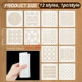 thumbnail image 2 of 12Pcs Plastic Sashiko Stencil 5x5inch Dense Grid Pattern Embroidery Tool Drawing Line Template for Hand Quilting and Embroidery 0.3mm Thick White, 2 of 9